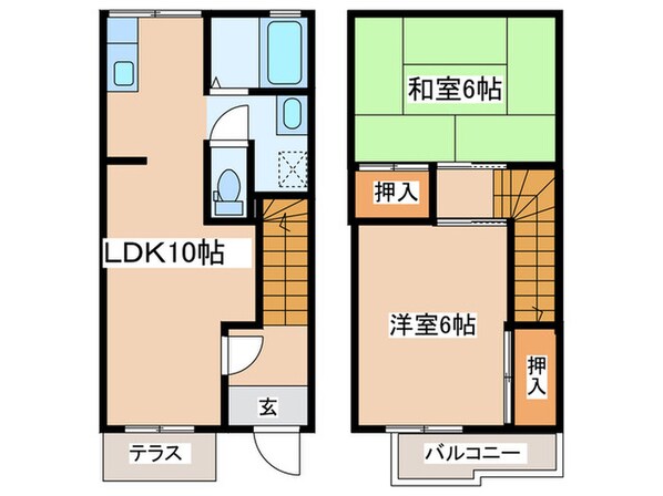 岡成Bの物件間取画像